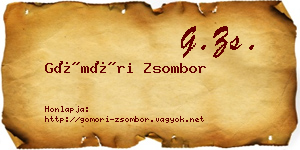 Gömöri Zsombor névjegykártya